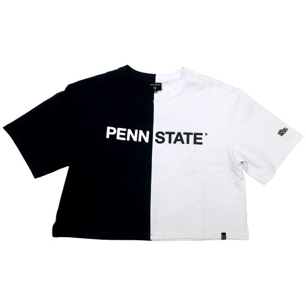 women's Hype and Vice short sleeve crop t-shirt colorblock Penn State